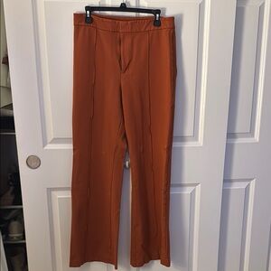 Rust Orange Wide-Leg Pants